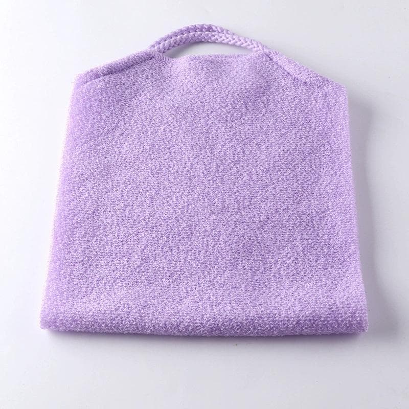 Korean Exfoliating Back Scrubber, Long Stretch Bath Towel, Shower Towel for Body purple