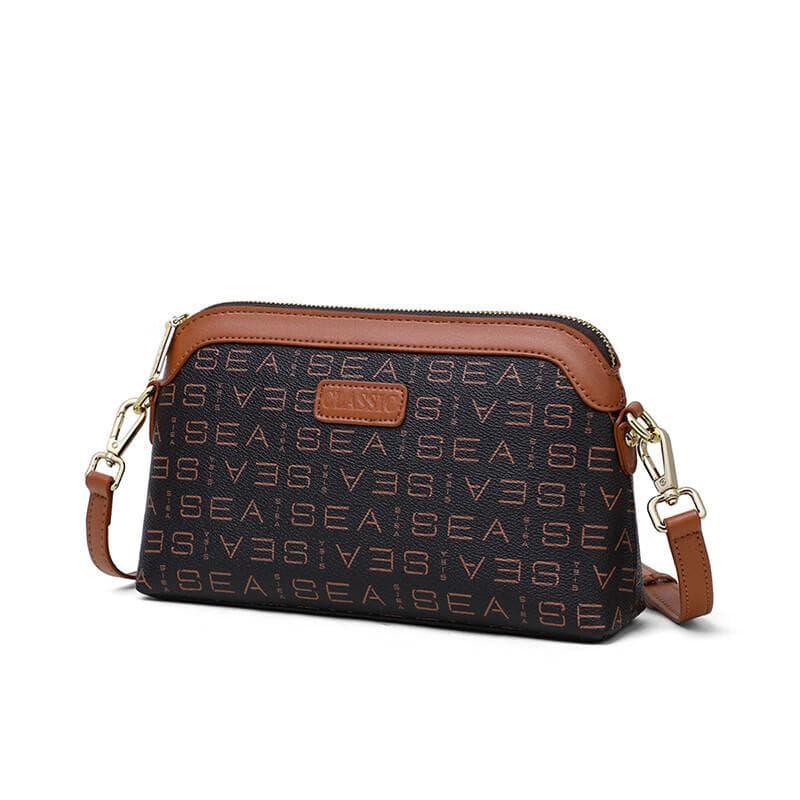 Fashion Crossbody Bag Small Square Bag Senior Texture All-in-one Shoulder Bag Women's Bag brown