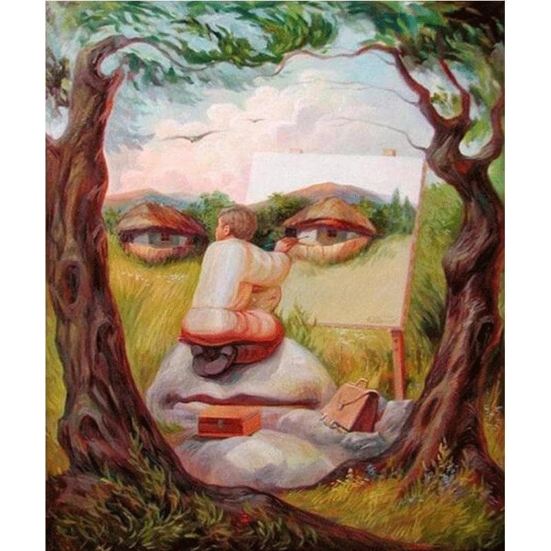 5D DIY Diamond Painting human Face Embroidery Cross Stitch Decorative Painting Gift 20X30CM