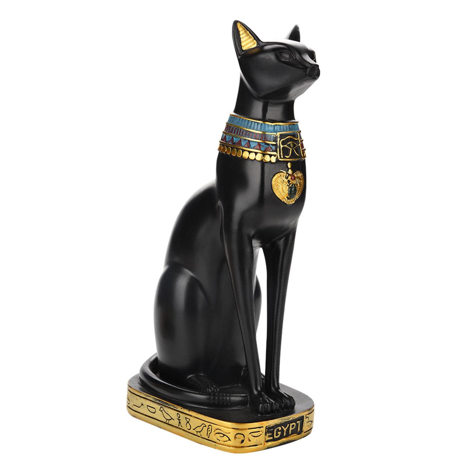 Egyptian Cat Resin Statue Figurine Household Room Ornament Crafts Gifts Home Decoration L