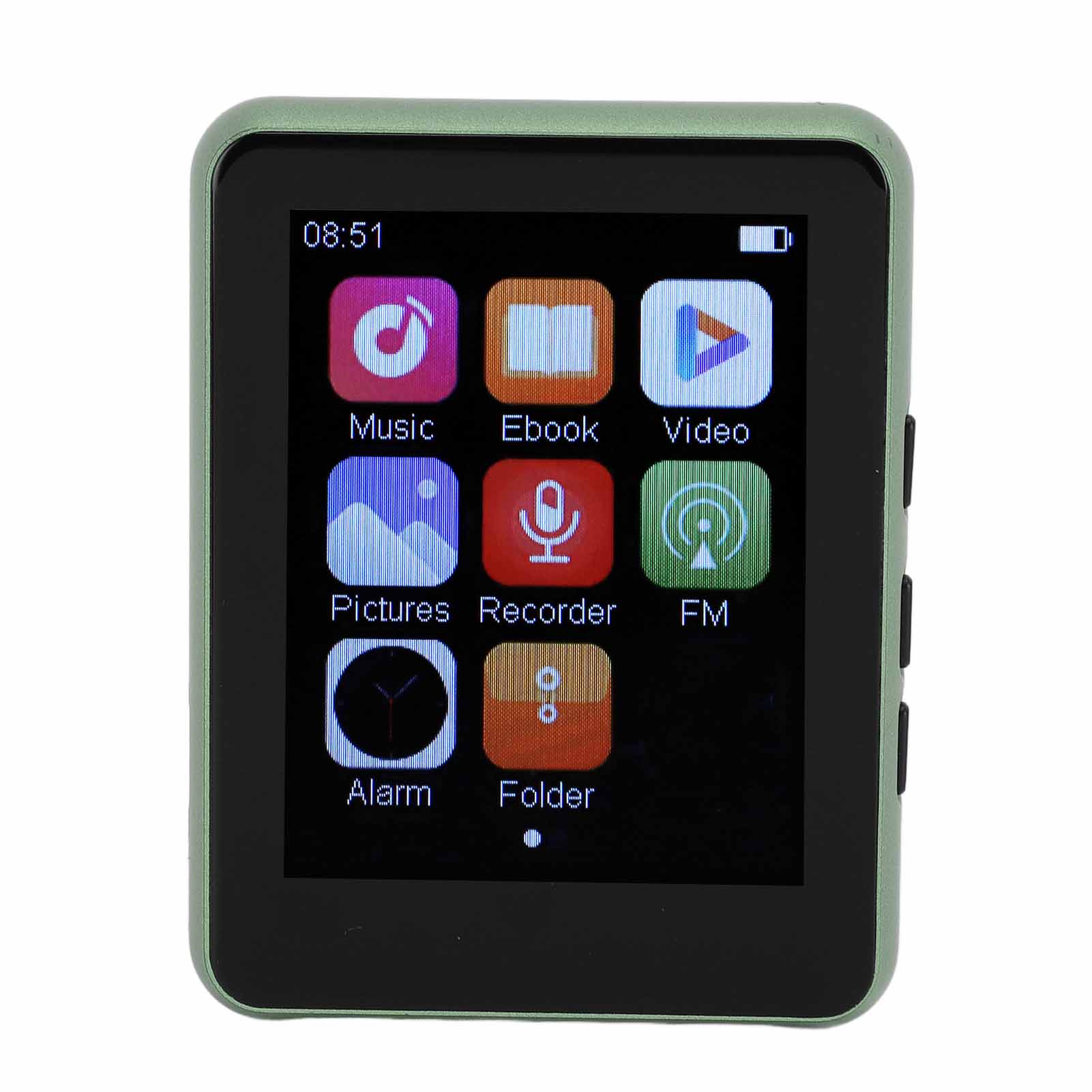 MP3 Player with Bluetooth 5.0 2.4 Inch Full Touchscreen HiFi Portable Music Player with Speaker FM green
