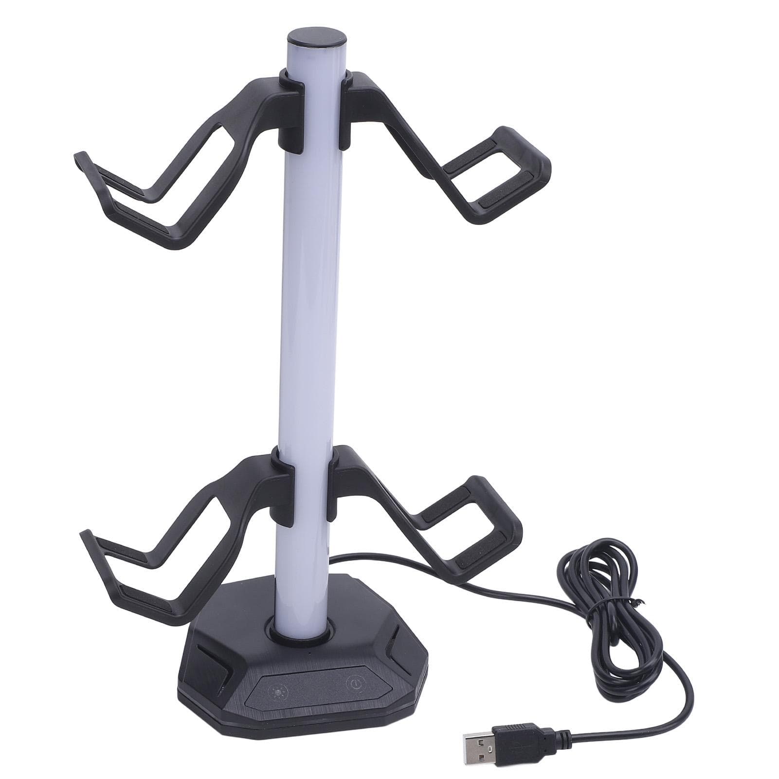 Game Controller Headset Stand RGB 2 USB Interface Type C Port Anti Slip Controller Headset Holder