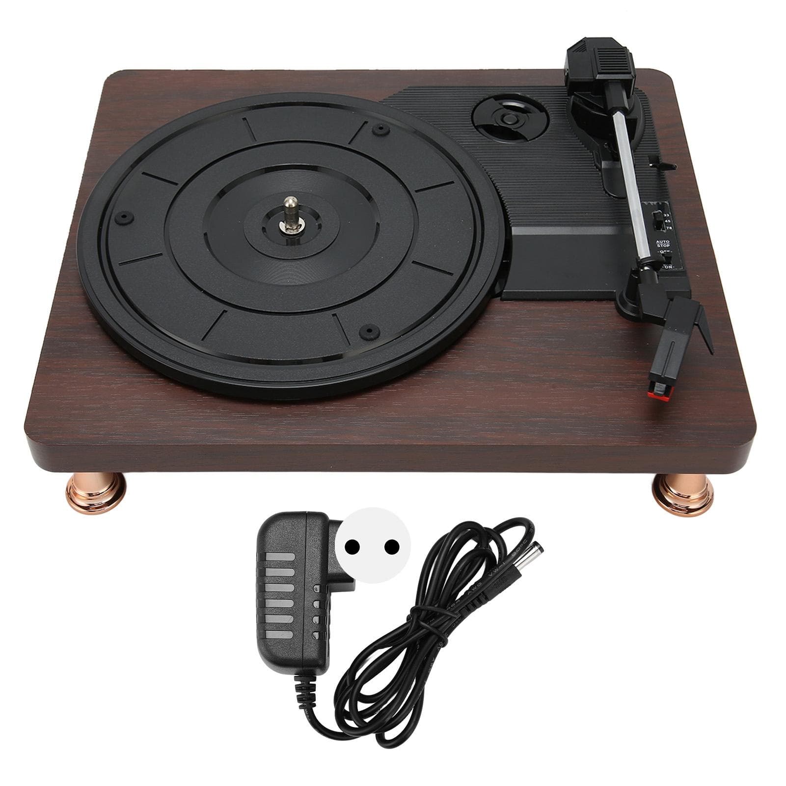 Vinyl Record Player 3 Speeds Vintage Turntable Record Player for Entertainment Decor 100?240V