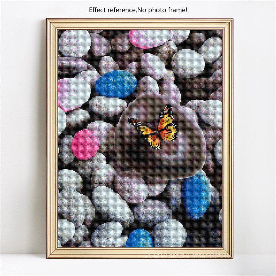 Cross Stitch Full Display Landscape Rhinestones Mosaic Full Round 5D DIY Diamond Painting 20X30CM