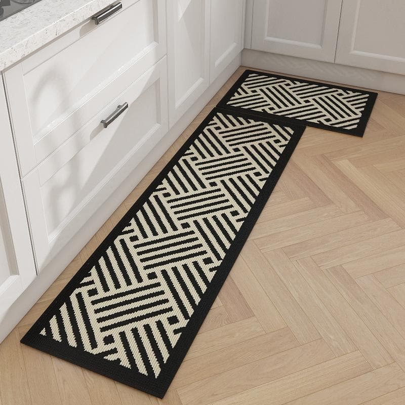 Kitchen Floor Mat Waterproof, Oil-proof Carpet, Washable and Erasable Long Strip Anti-slip, Dirty and Wear-resistant Mat Doormat 45x180cm