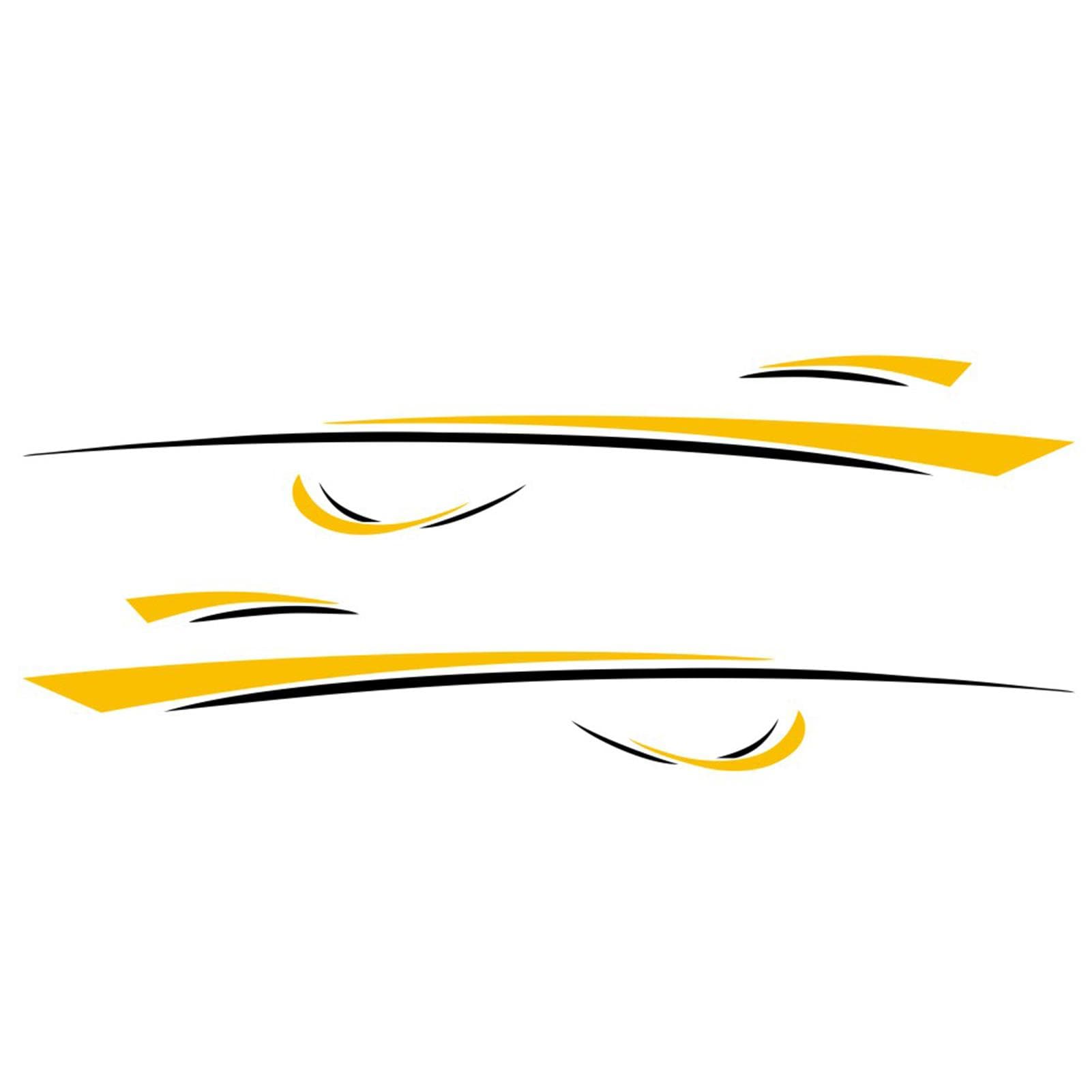 RV Camper Universal Body Sticker DIY Stripes Image Decal Sticker Decoration for Caravan Trailer yellow