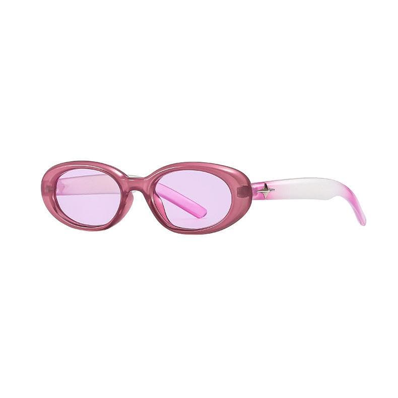 New Small Frame Oval Sunglasses Women Designer Fashion UV400 Sun Glasses Outdoor Leisure Eyewear Gafas De Sol As shown in the figu