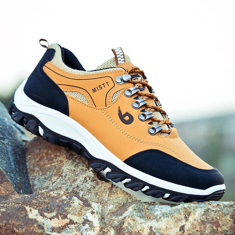 Spring Korean Version of Men's Outdoor Hiking Shoes Casual Running Sports Shoes Tide Shoes Non-slip Men's Shoes 44 yellow
