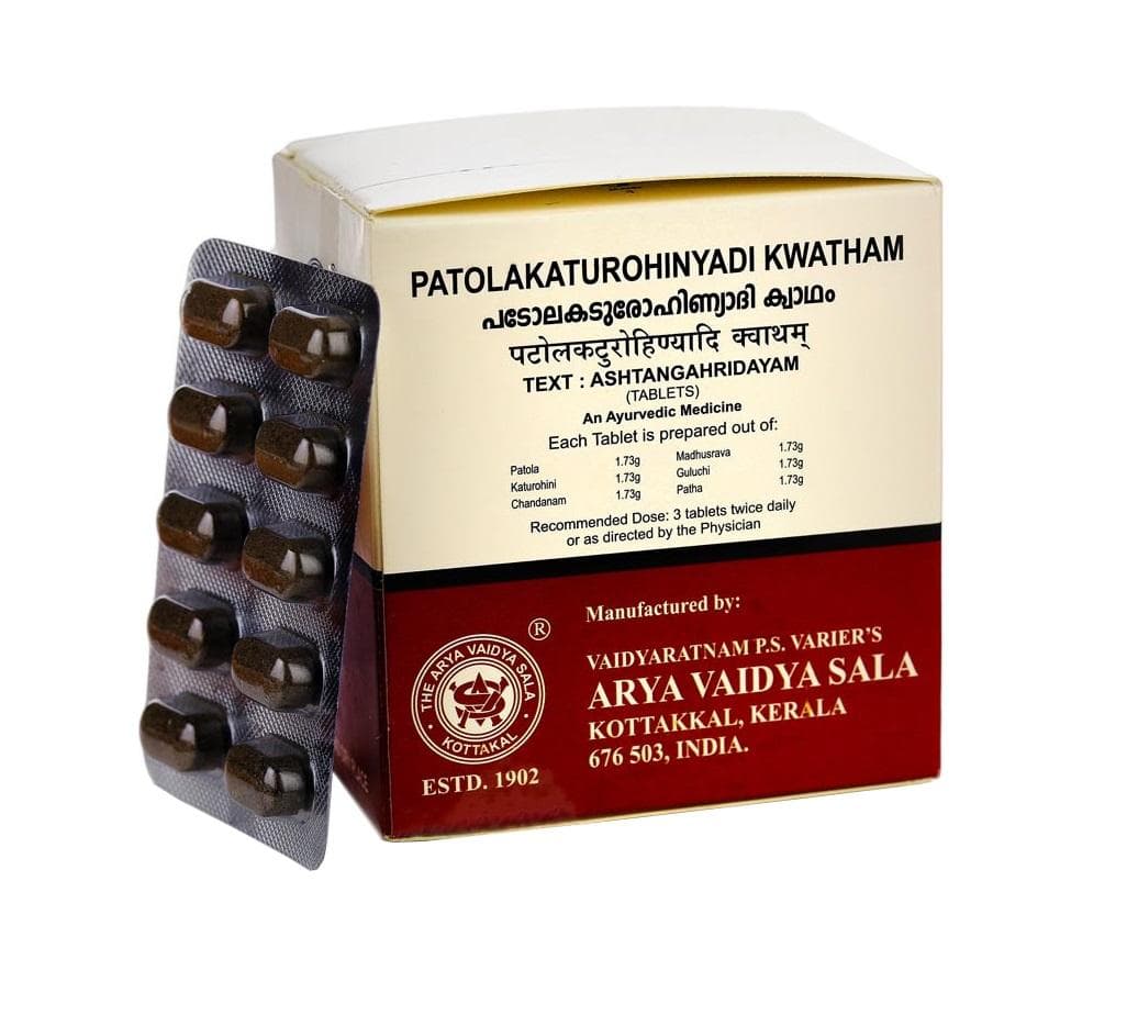 Patolakaturokhinadi Kwatham (100 tab), Patolakaturohinyadi Kwatham, Kottakkal Ayurveda