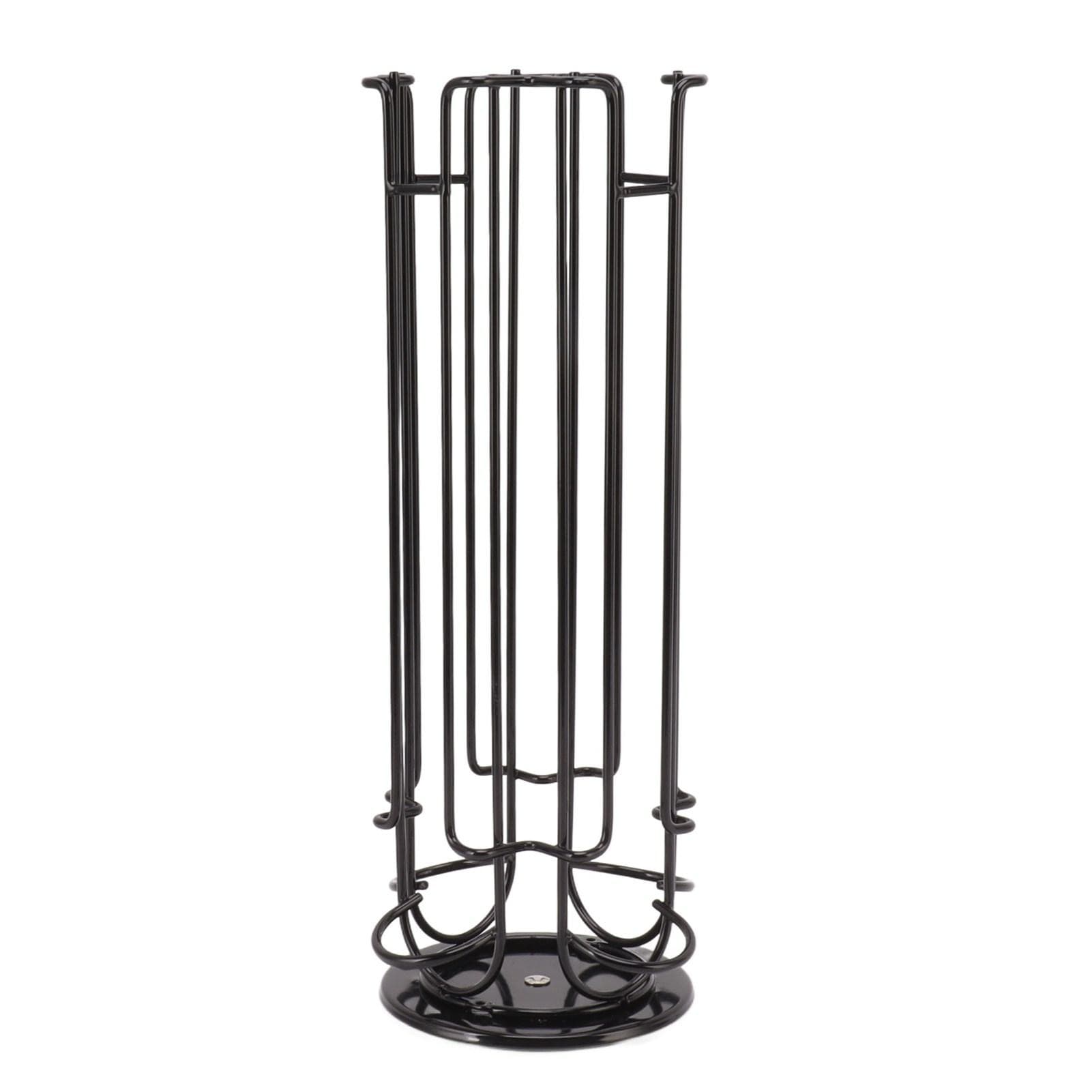 Coffee Capsule Holder for 24 Coffee Pod 360 Degree Rotating Coffee Pod Carousel Storage Display black