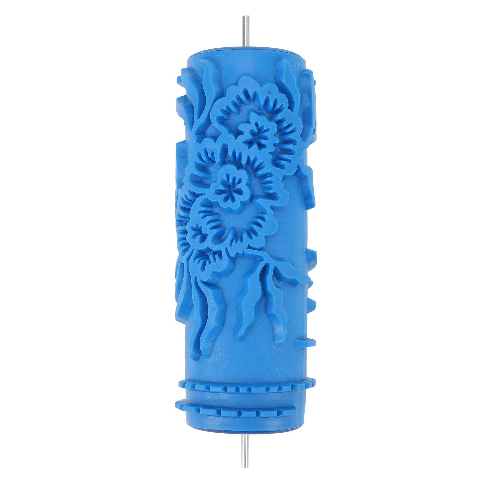 Patterned Paint Roller for Wall Decoration 5 Inch Classic Floral Embossing Texture Rubber Roller