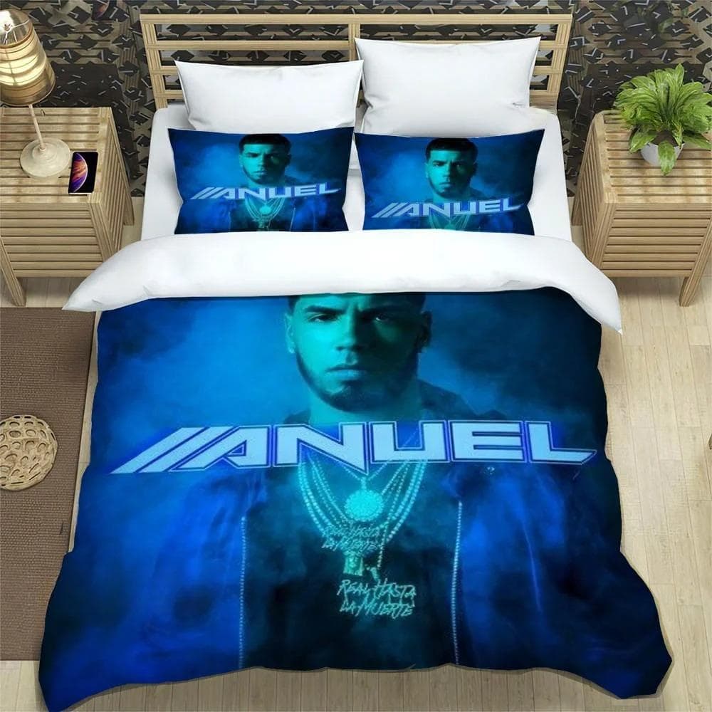 Rapper Anuel AA printed Bedding Sets exquisite bed supplies set duvet cover bed comforter set bedding set luxury birthday gift AU King 245x210cm
