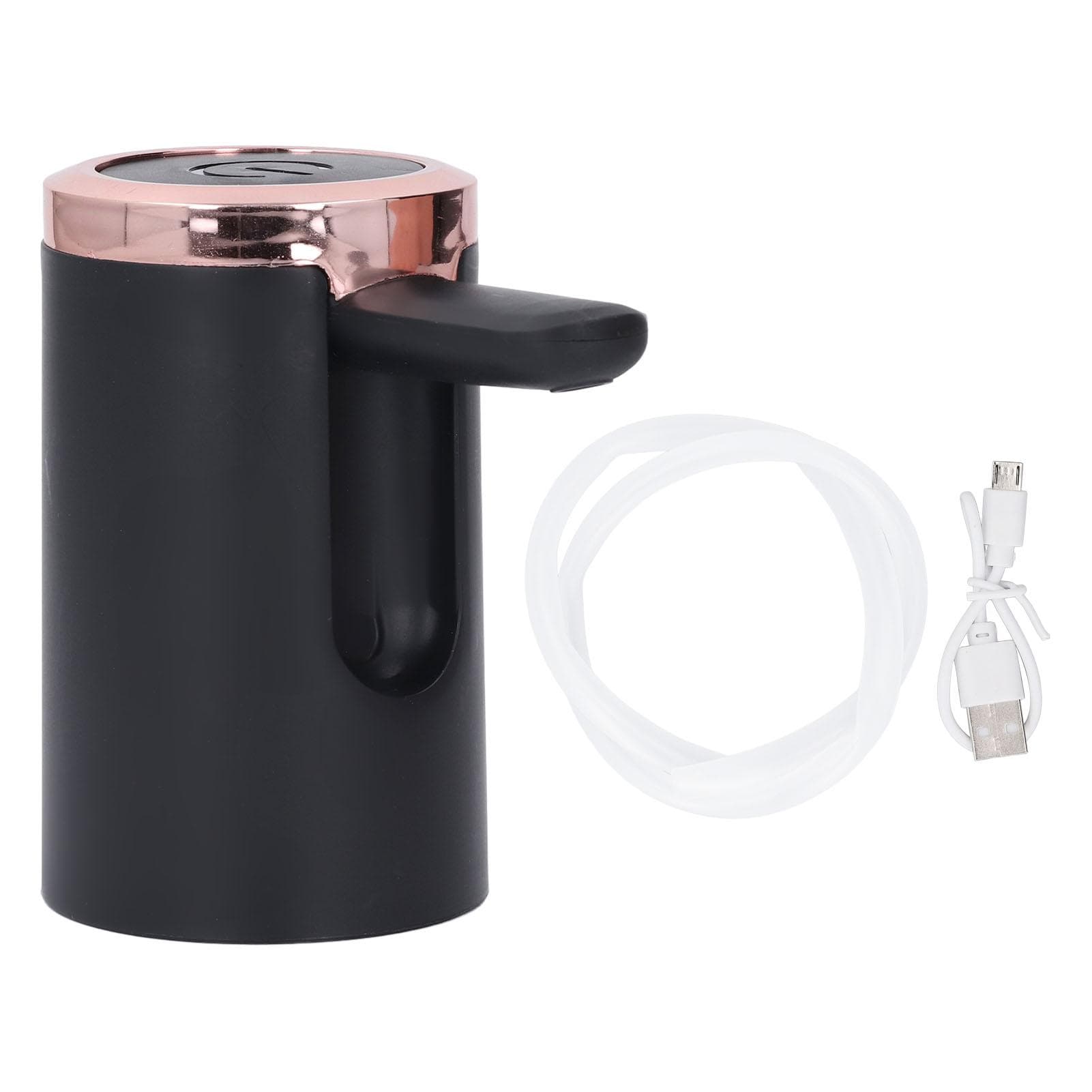 Water Bottle Dispenser Foldable Automatic Portable Electric Drinking Water Pump for Home Camping Black Plating