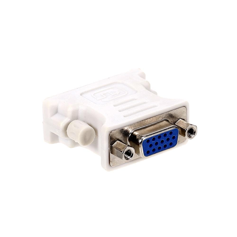 DVI to VGA Adapter DVI(24+1) Male to VGA Female Adapter Converter for Desktop Computer Laptop white