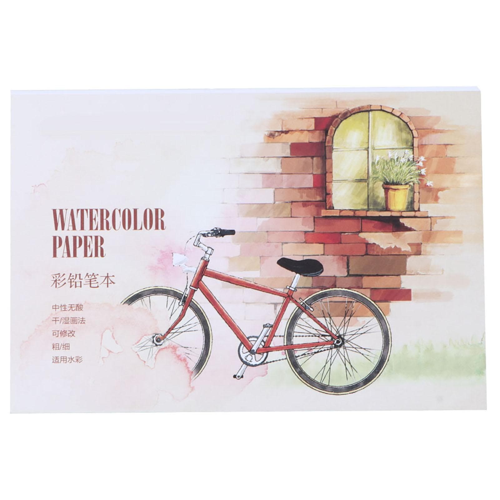 Watercolor Paper Pad Sketch Book Water Soluble Colored Pencil Paper Painting Tools (Big)