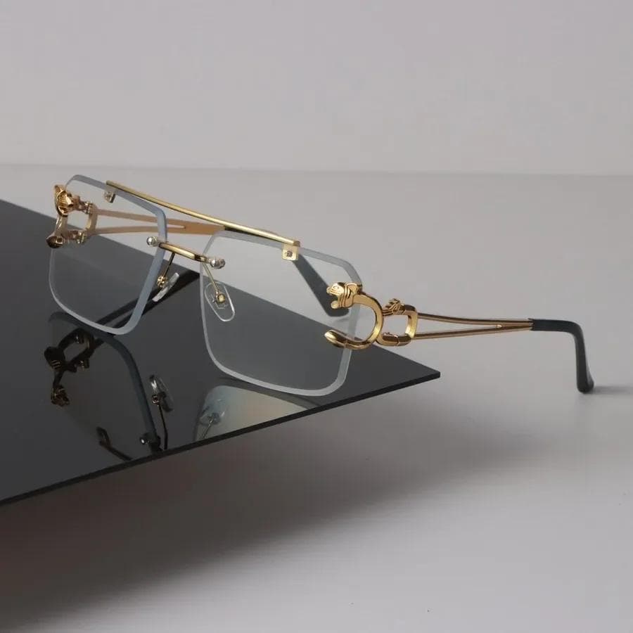 Minimalist Luxury Transparent Square Glasses Cool Clear Lens Frame Eyewear for Women Men Unisex Oculos