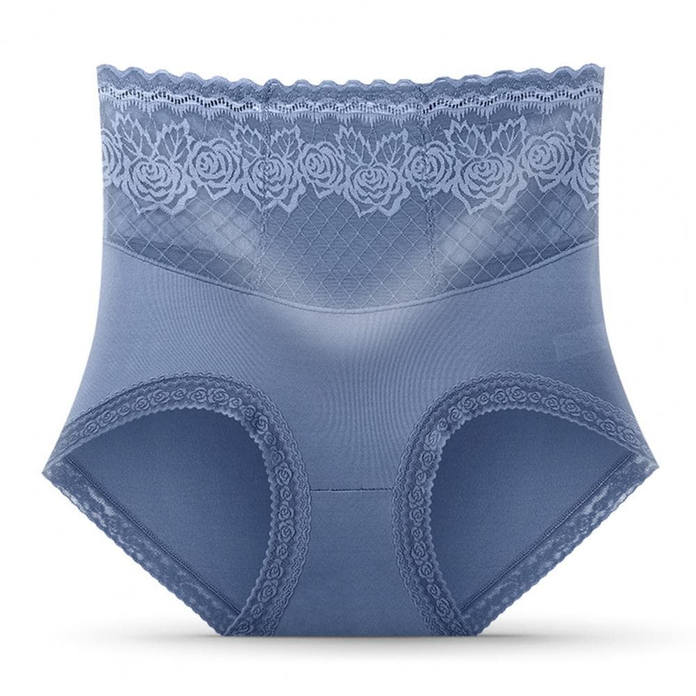 Tight-fitting Women Underwear High Waist Tummy Control with Lace Detailing for Women Slim Fit Underpants with Good XL blue