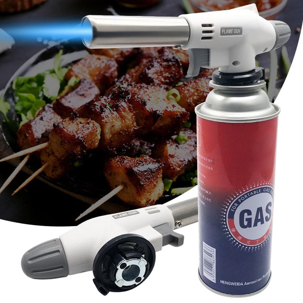 Cooking Gas Torch Kitchen Blow Torch Burner Culinary Butane Torch For Pastries Desserts Cooking grey