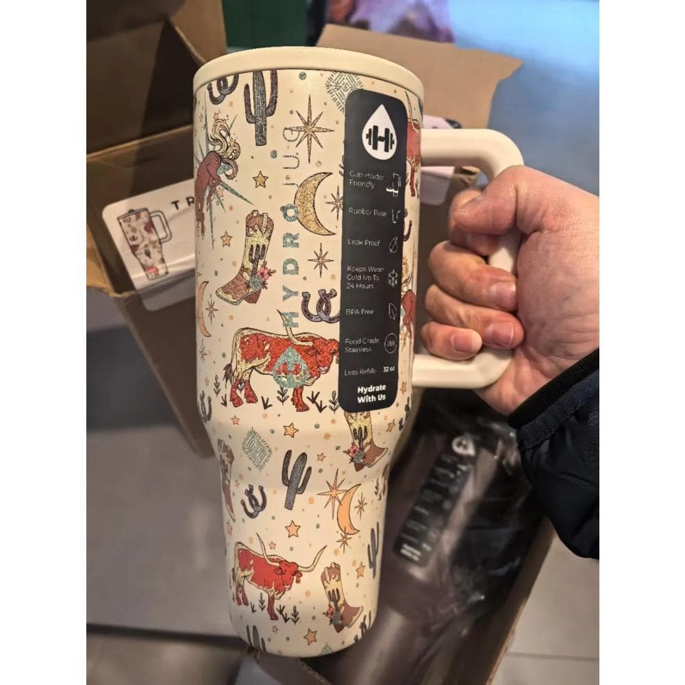 HydroJug Tumbler 32OZ/40OZ Traveler Straw Lid Stainless Steel Vacuum Insulated Car Mug Double Wall Thermal Iced Travel 32OZ
