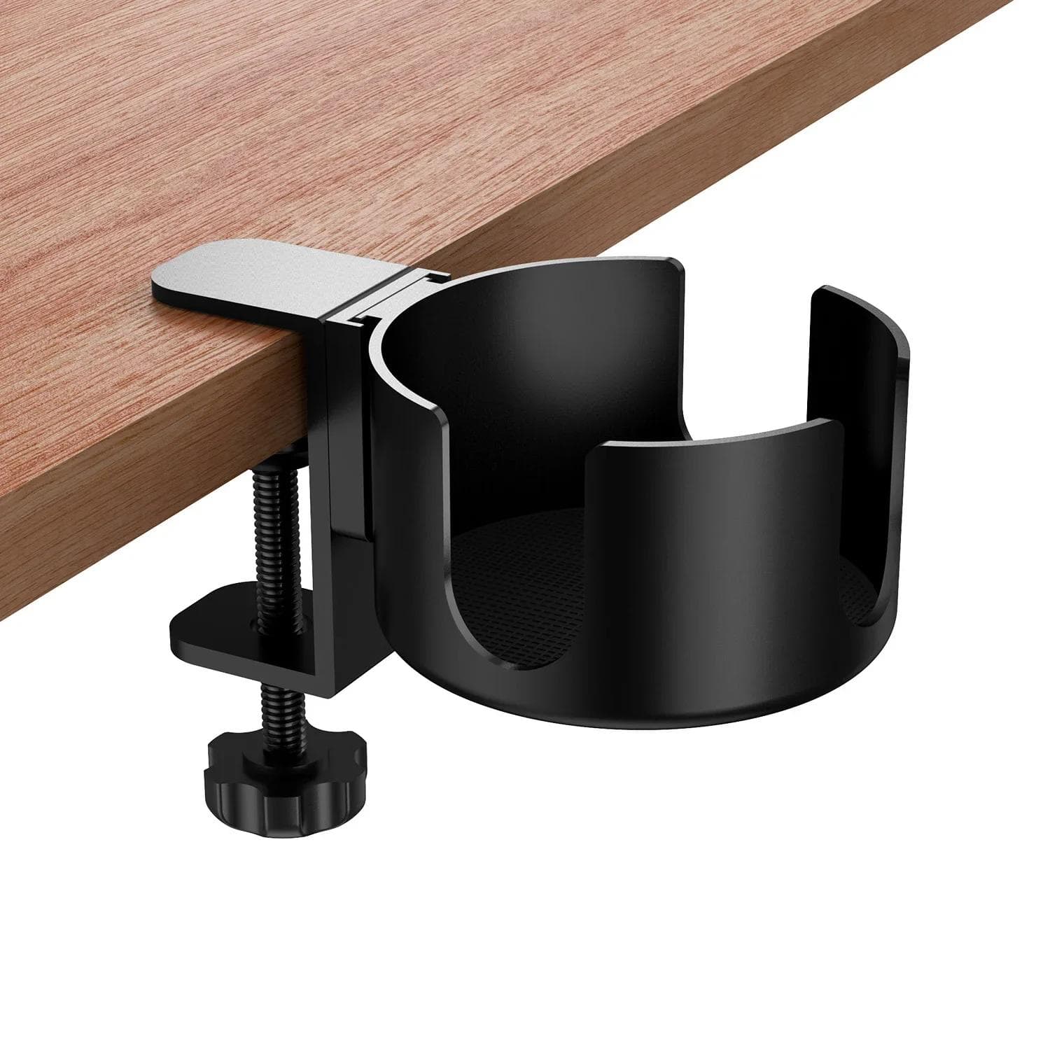 Desk Cup Holder Universal Adjustable Clamp Stand For Coffee Mugs Water Bottles black