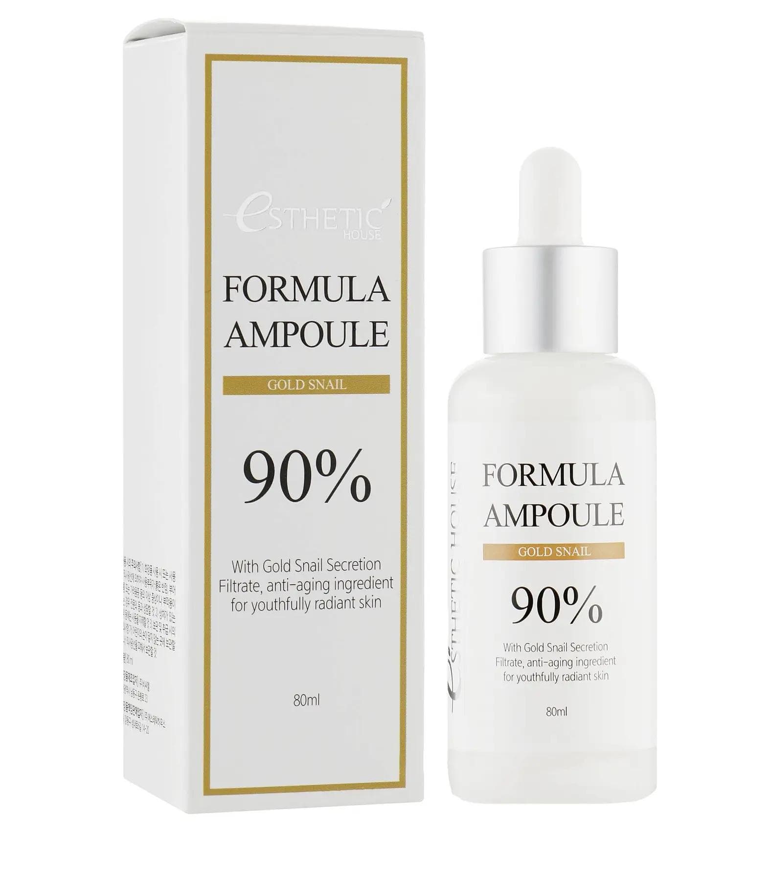 Rejuvenating facial serum with snail mucus extract Formula Ampoule Gold Snail Esthetic House 80 ml
