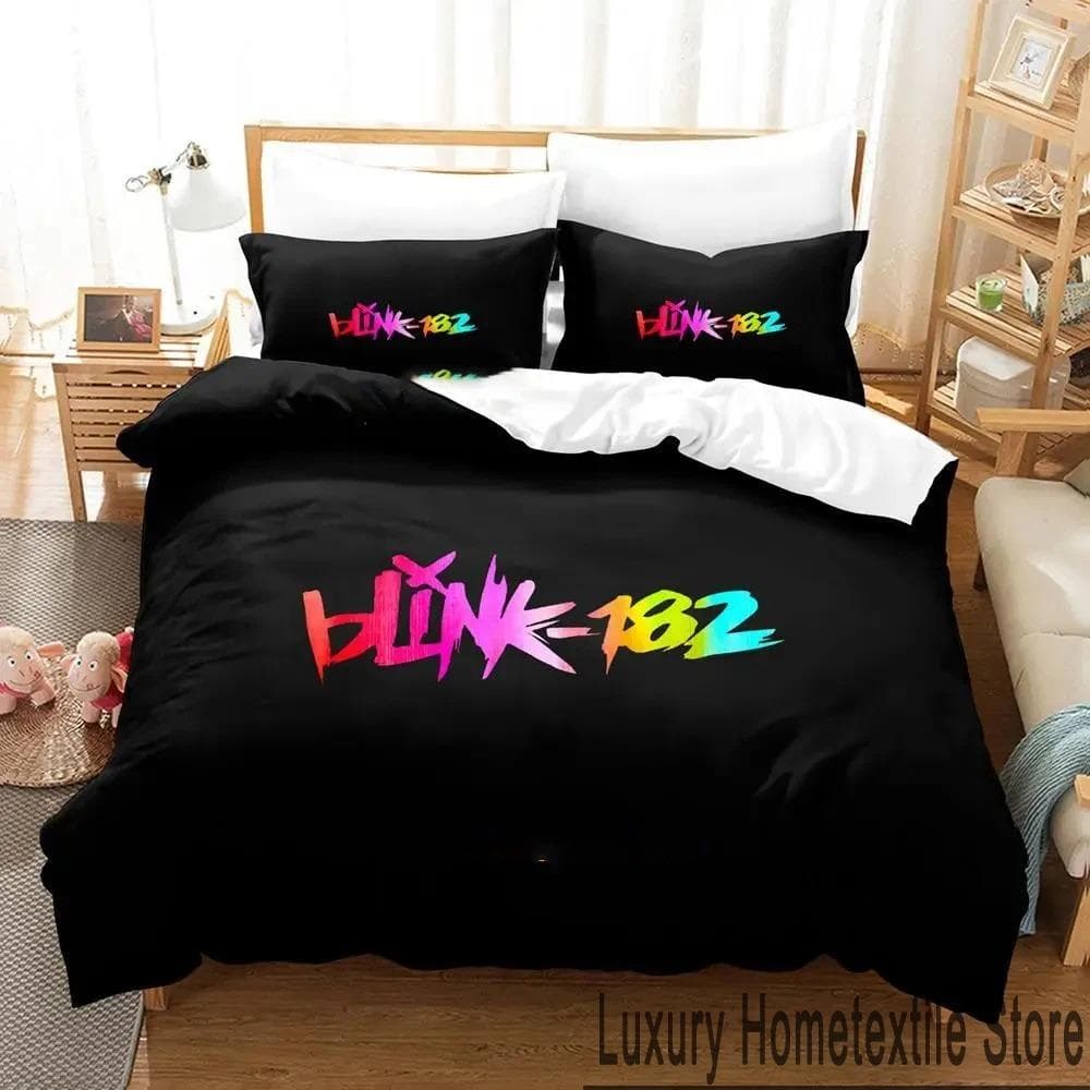 3D Print Blink-182 Bedding Set Boys Girls Twin Queen King Size Duvet Cover Pillowcase Bed boys Adult Home Textileextile 70x133cm 2pcs