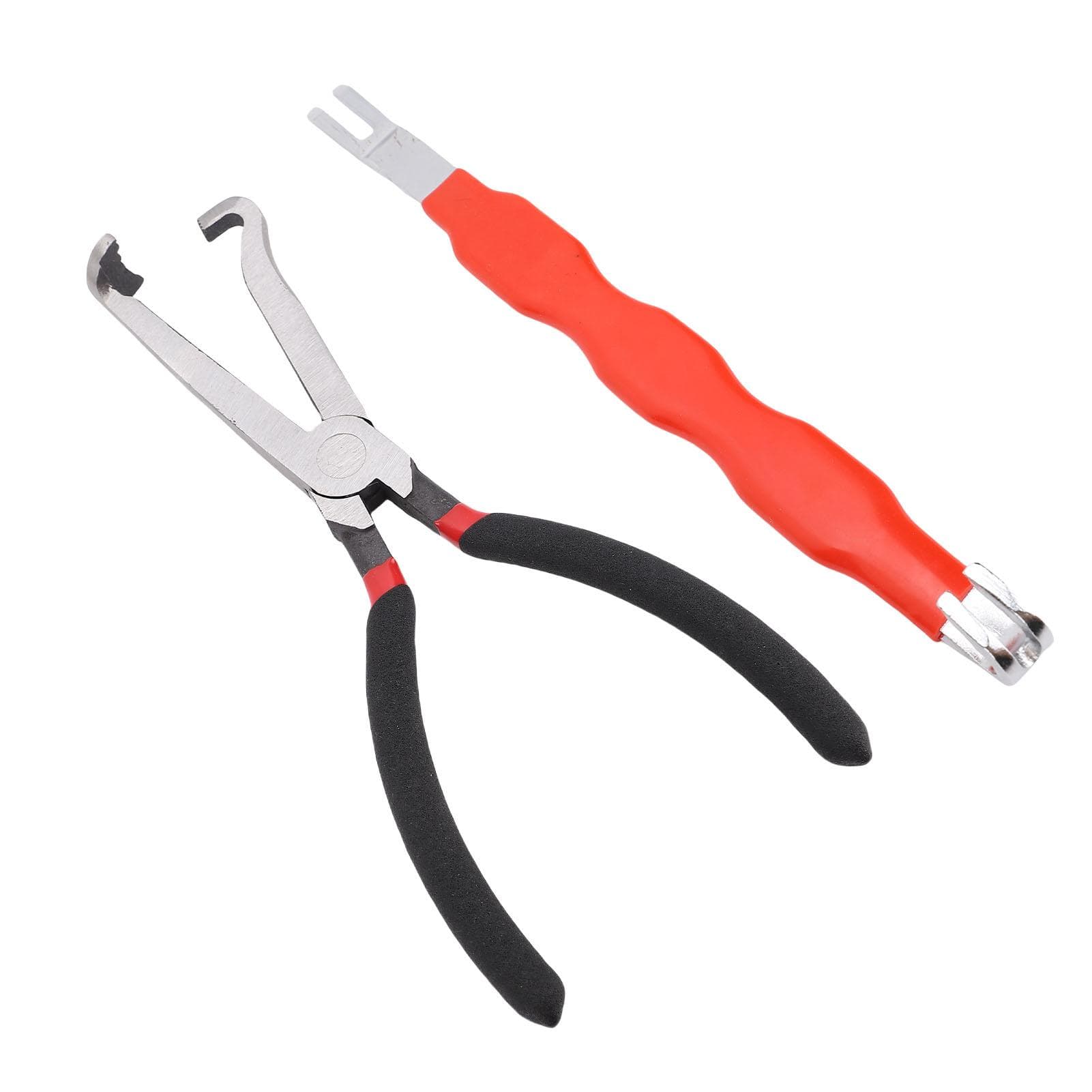 Electrical Disconnect Pliers Long Spark Plug Disassembly Pliers Multifunctional Fuel Line red