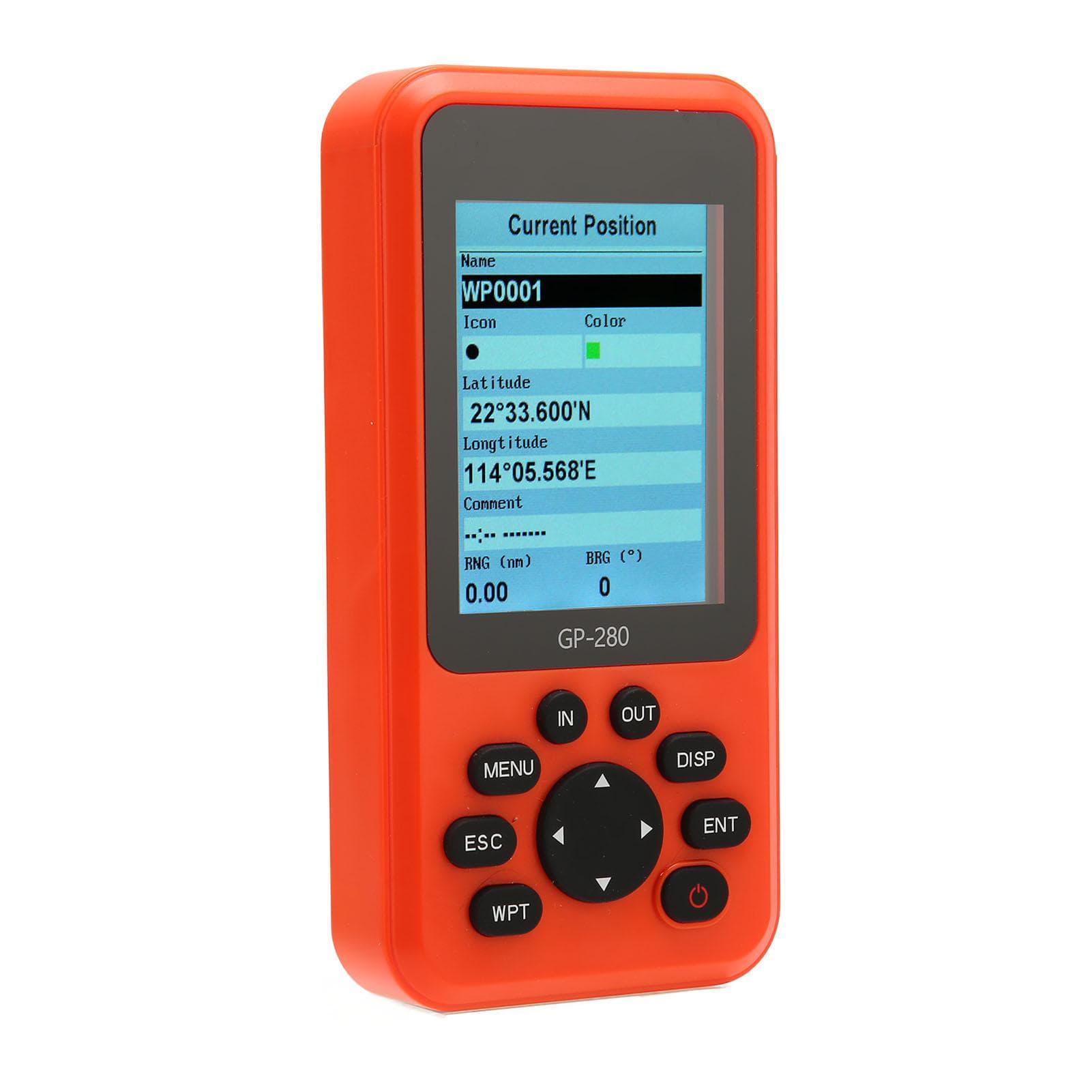 2.6in Color Display GPS Navigator Outdoor Handheld GPS Car Navigator for Vehicle Marine Orange orange