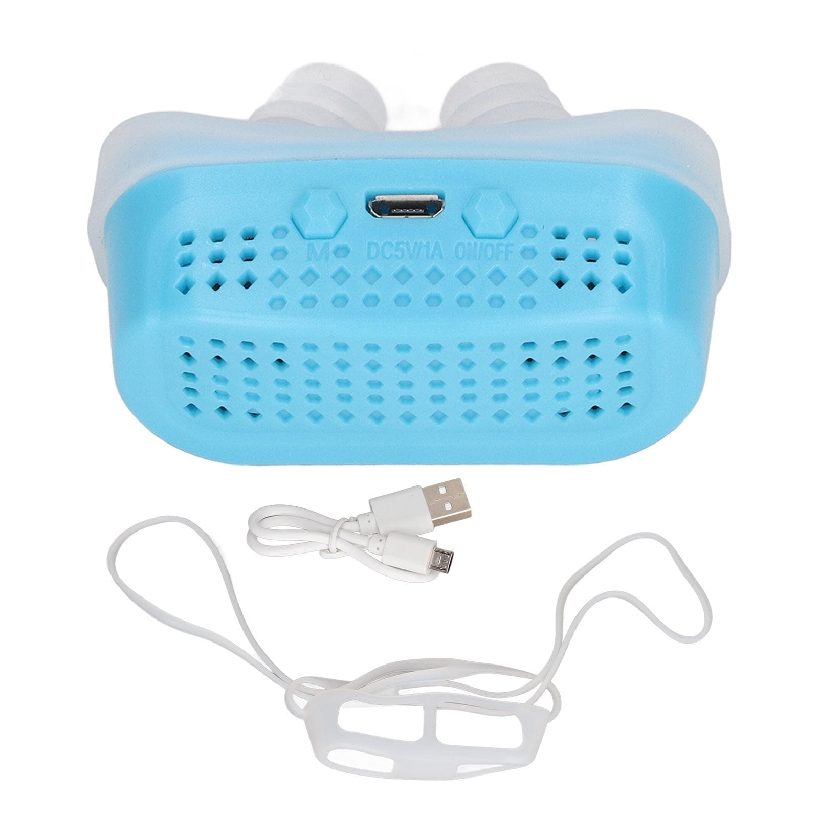 Electric Prevent Snoring Device Improve Sleep Quality Silicone Strap Snoring Problem Solution Blue blue