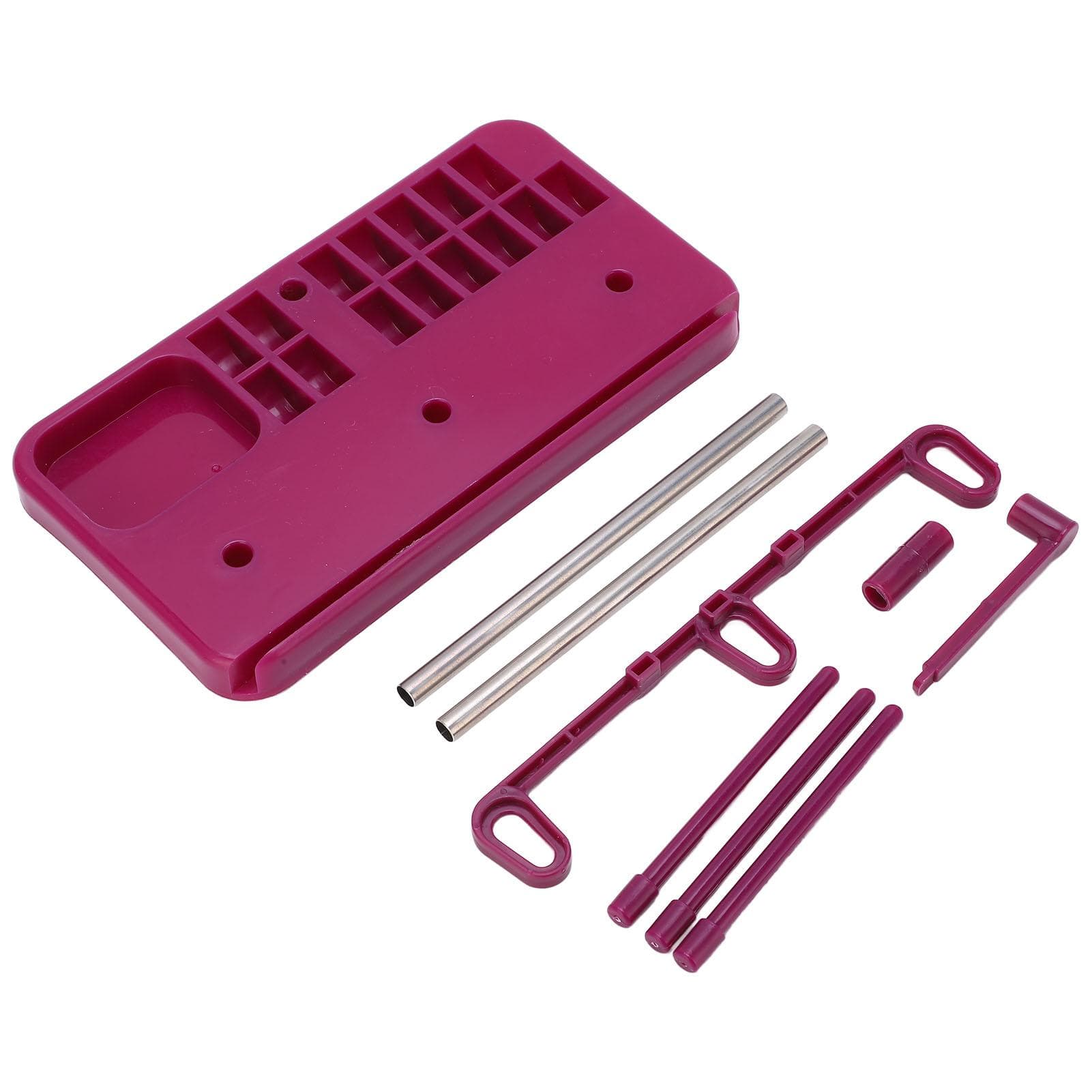 Sewing Machine Thread Stand Purple Color Detachable Construction Plastic Stainless Steel Material