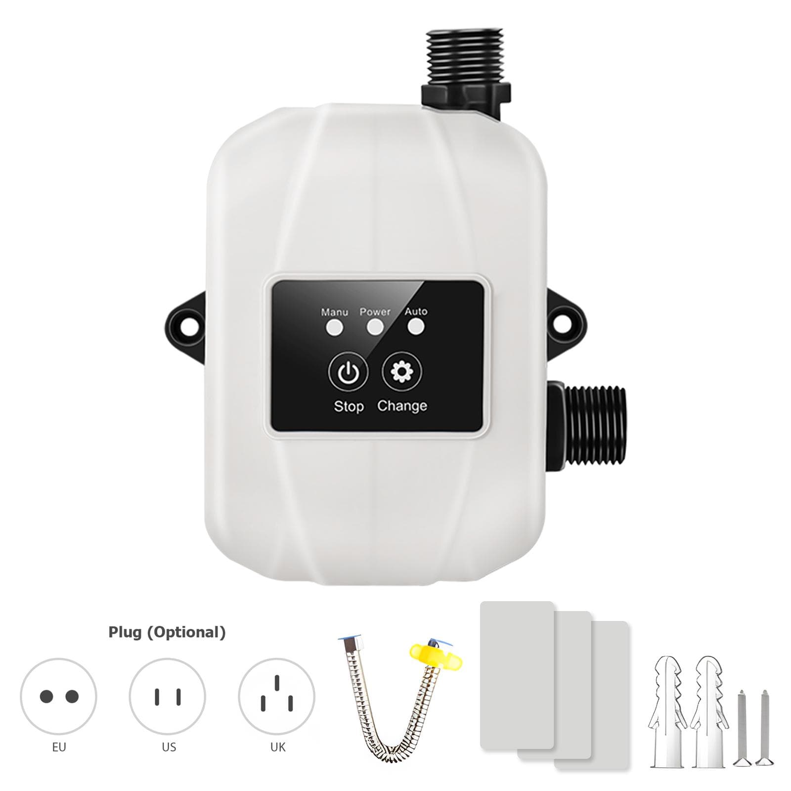 Water Pressure Booster Pump for Home 24V Automatic Shower Water Pressure Booster Silent Water UK Plug white