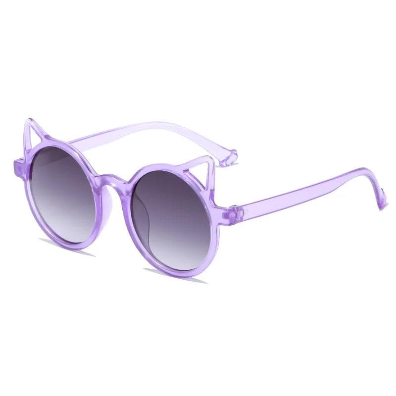 Cute Cartoon Cat Ear Sunglasses for Kids Girls Boys Fashion Sun Protection Glasses Outdoor Photography