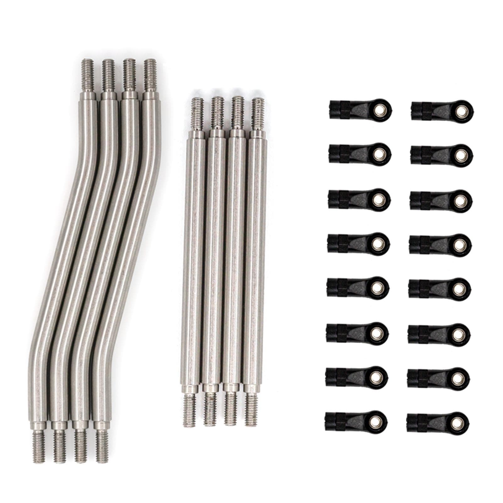 Stainless Steel Link Rod Plastic End 5MM Replacement for AXIAL SCX10II 90046 90047 Car type 1
