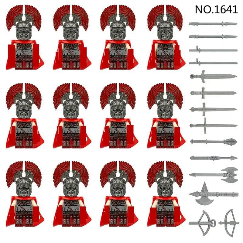 Doll Medieval Warfare Roman Soldier Building Blocks Temple Knight Golden Accessories Figures For Children Model Toys NO.1641