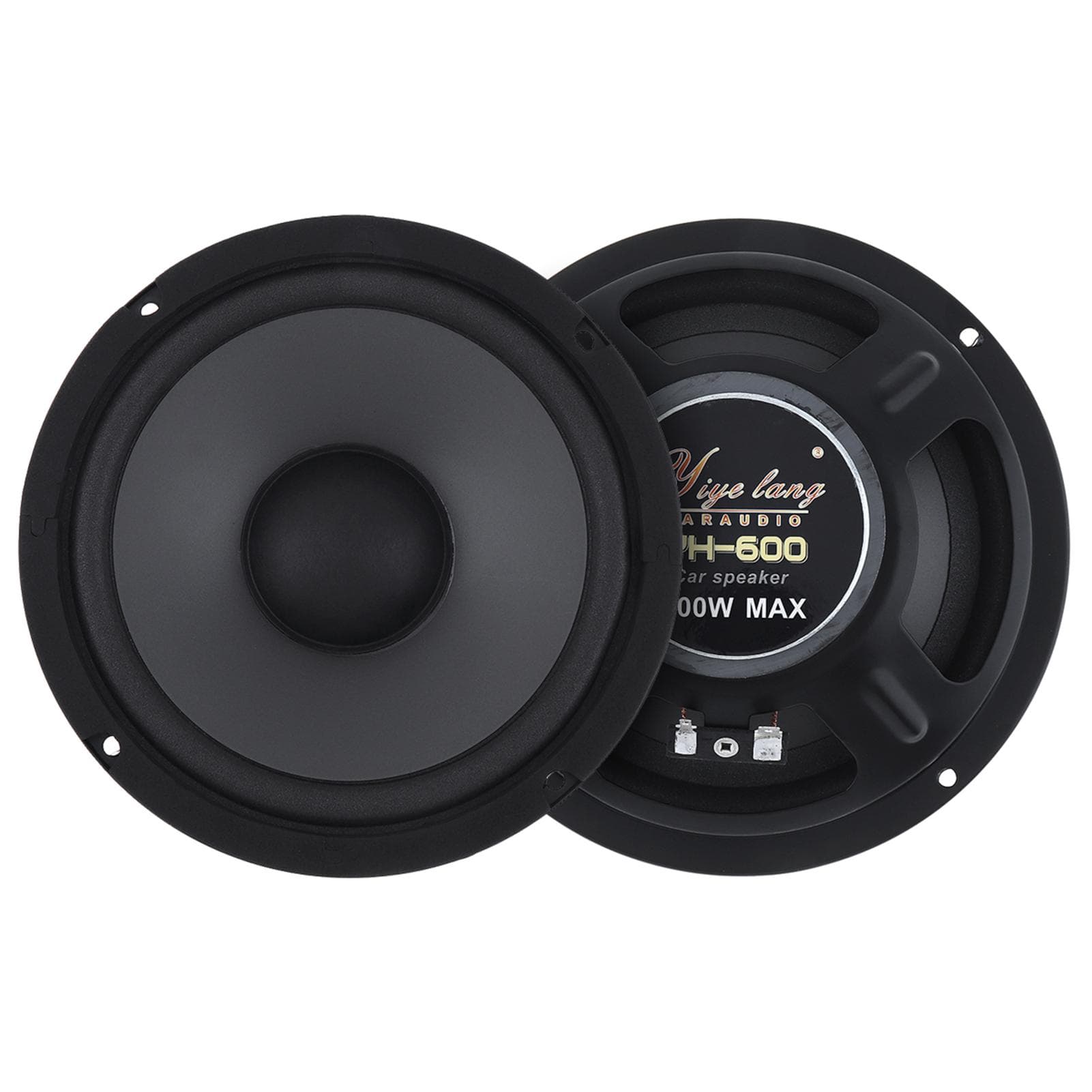 Yiye lang Car Stereo Speaker 6.5 Inch Coaxial Speaker Car 600W Car Subwoofer 2Way Speaker 1 Pair black