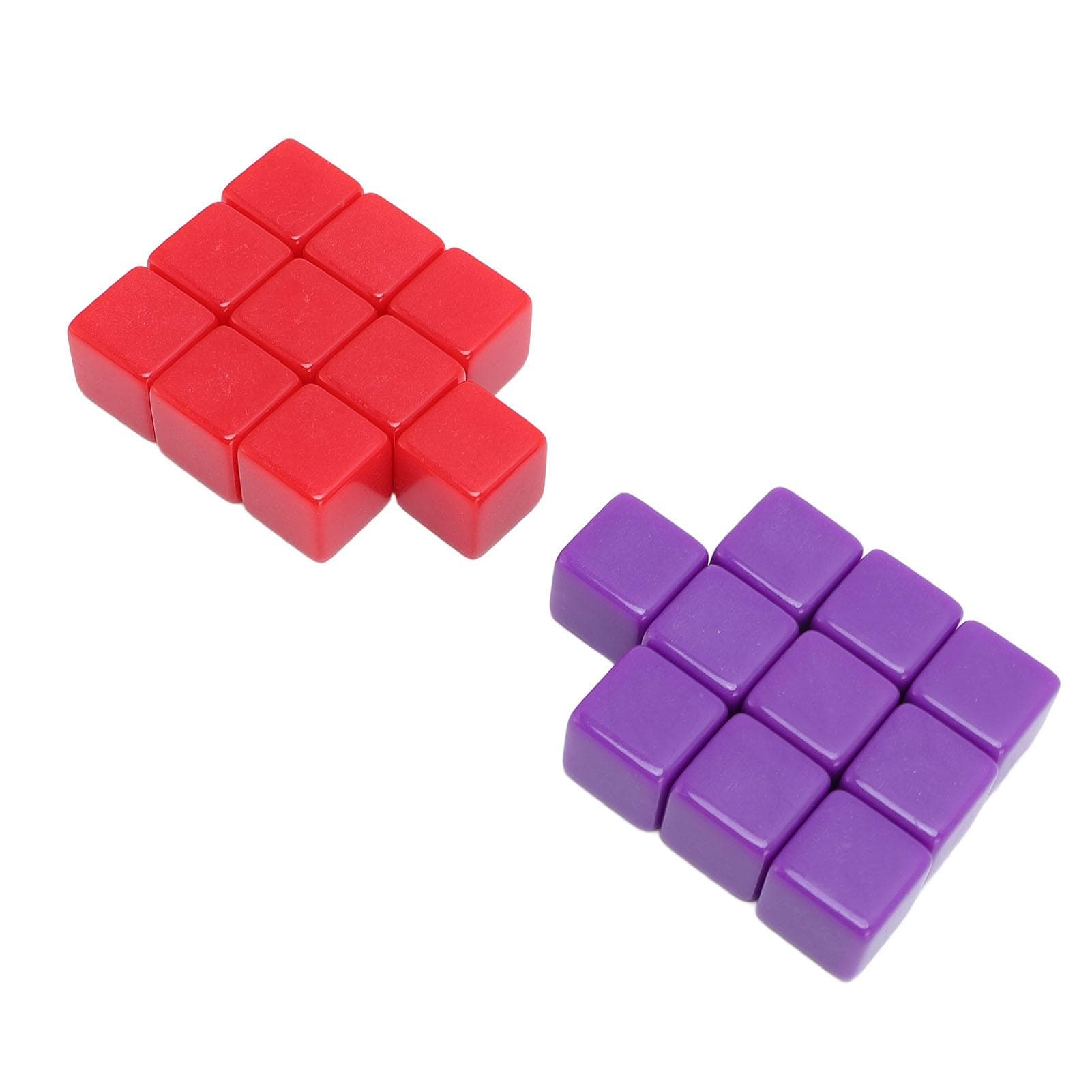 20PCS 16mm Blank Dice Set Plastic Multicolor DIY Cubes Six Sided Dices with Storage Bag for Board