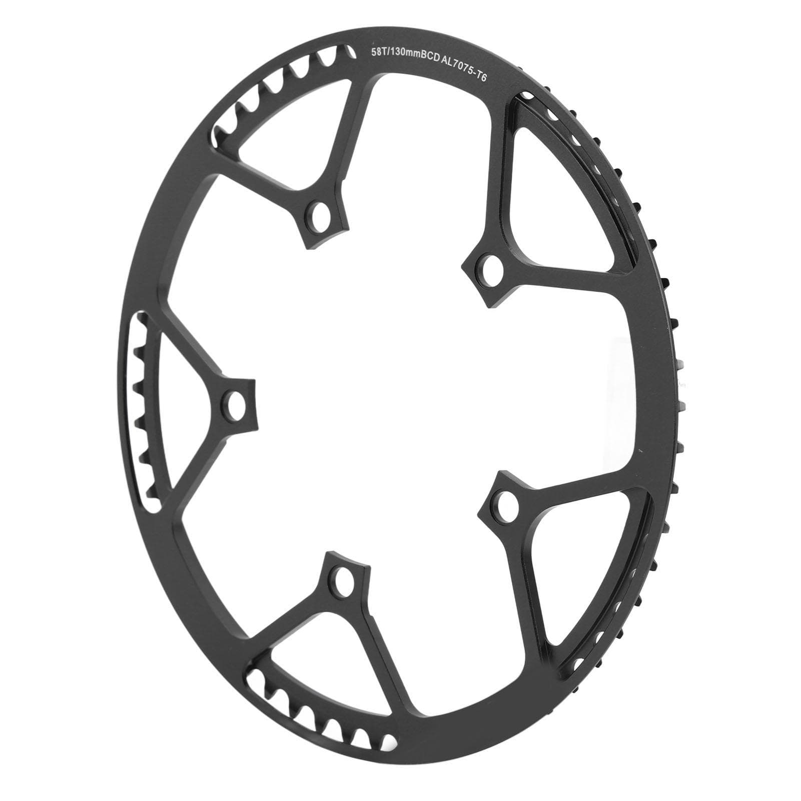 58T Bike Chainring All Aluminum Alloy Low Density Sturdy Anodized Finish Folding Bike Chainwheel
