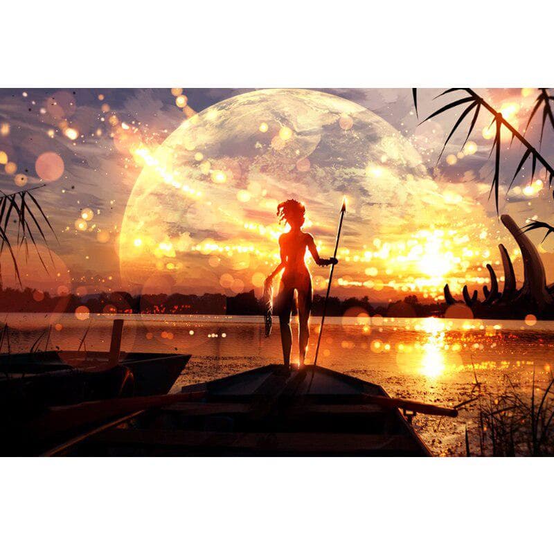 Diamond Painting Greet The Dawn DIY Diamond Embroidery Gift Embroidery Handicrafts Diamond Wall Art 20X30CM