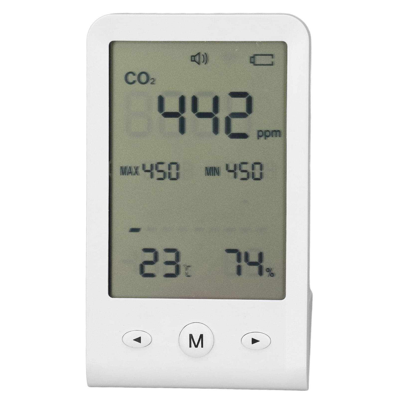 CO2 Monitor Thermometer Hygrometer High Accuracy Desktop CO2 Detector Indoor Air Quality Meter with