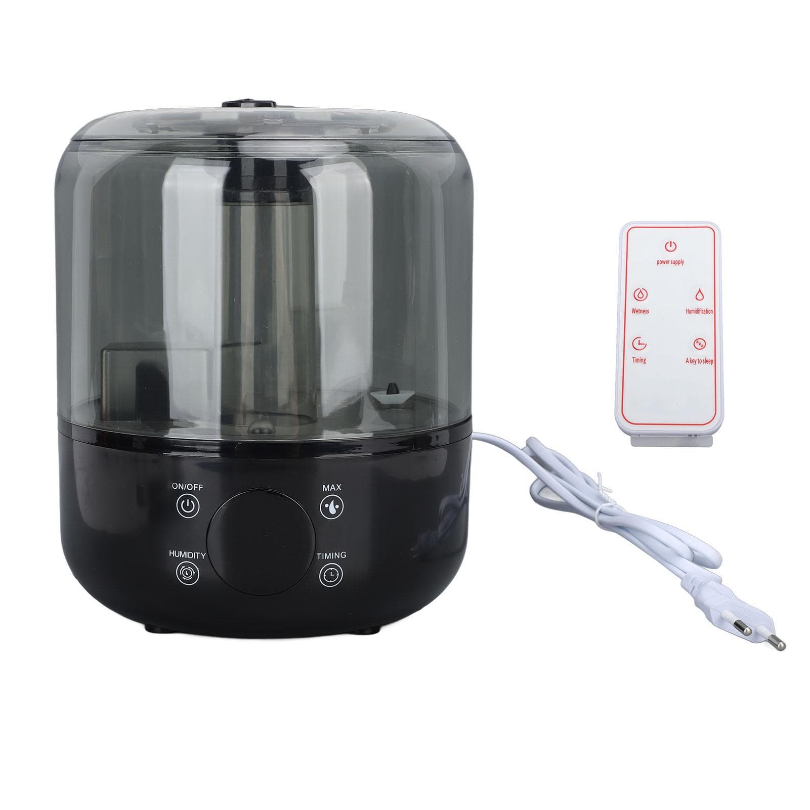 Humidifier Quiet 3L Large Capacity Adjustable Double Spray Desktop Humidifier for Office Bedroom black