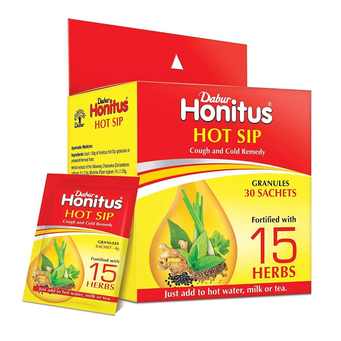 Chonitus (30 pack, 4 g), Honitus Hot Sip, Dabur