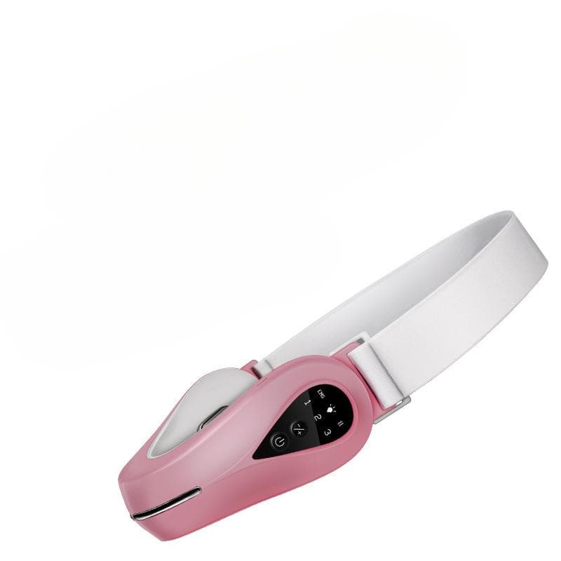 Intelligent Vibration Massage Face Slimming Device EMS Microcurrent Tightening Massage Double Chin Beauty Device S121 pink