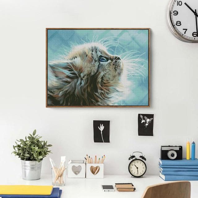 DIY Birds Cat Animal Painting Round Rhinestone Diamond Embroidery Handicraft Mosaic Cross Stitch 20X30