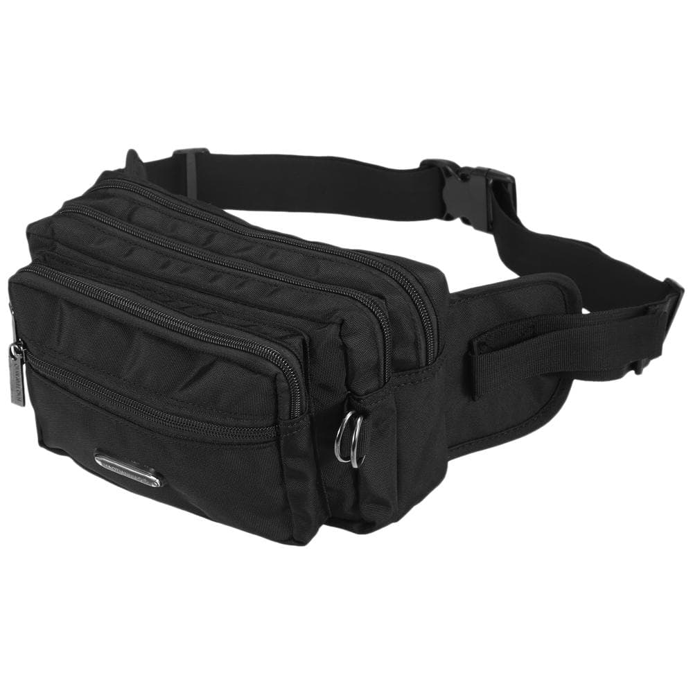 Waist Bag Fanny Pack for Men Women Hip Bum Bag Outdoor Workout Traveling Casual Sports Running Hiking Cycling black
