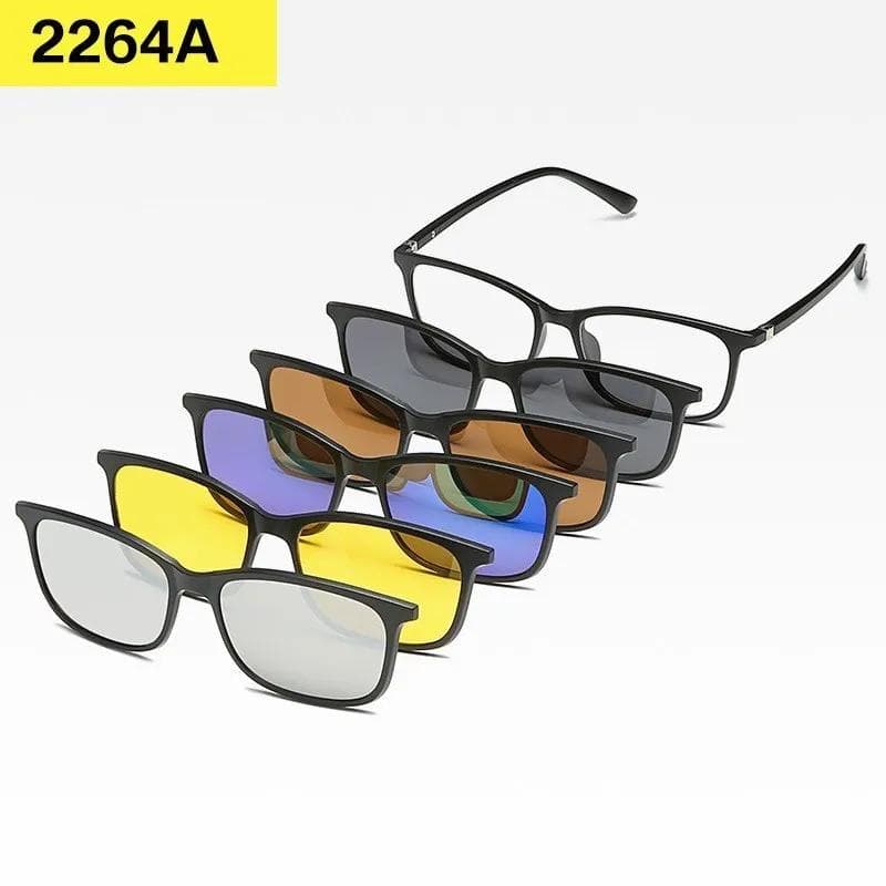 1/6 In 1 Magnetic Clip on Sunglasses for Men Women Optical Frame Sun Glasses Custom Design polarized