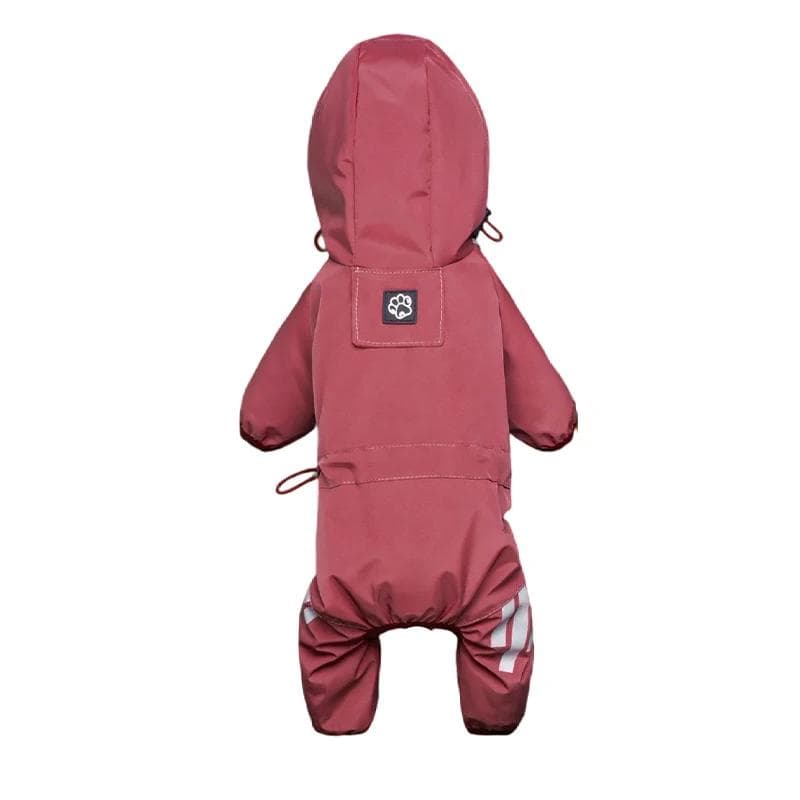 Pet Raincoats Dog Reflective Waterproof Puppy Rain Coats Hooded for Small Medium Dogs Jumpsuit Chihuahua French Bulldog Overalls 2XL pink