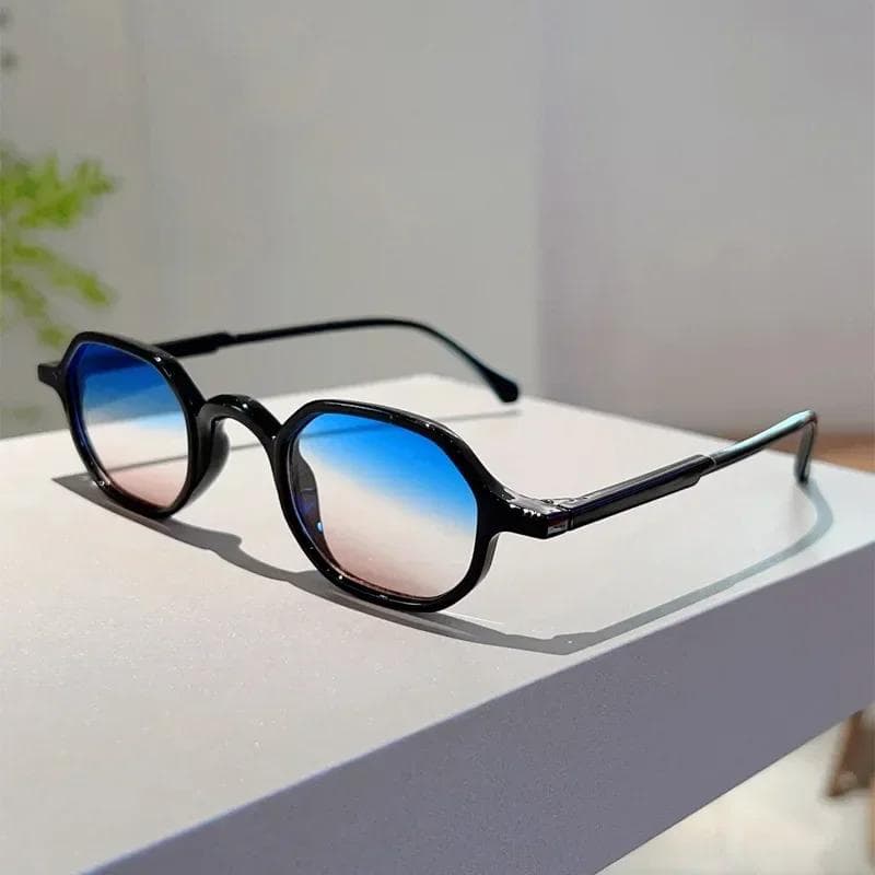 Retro Anti Blue Light Circular Small Frame Sunglasses UV400 Protection Fashionable for Cycling Driving