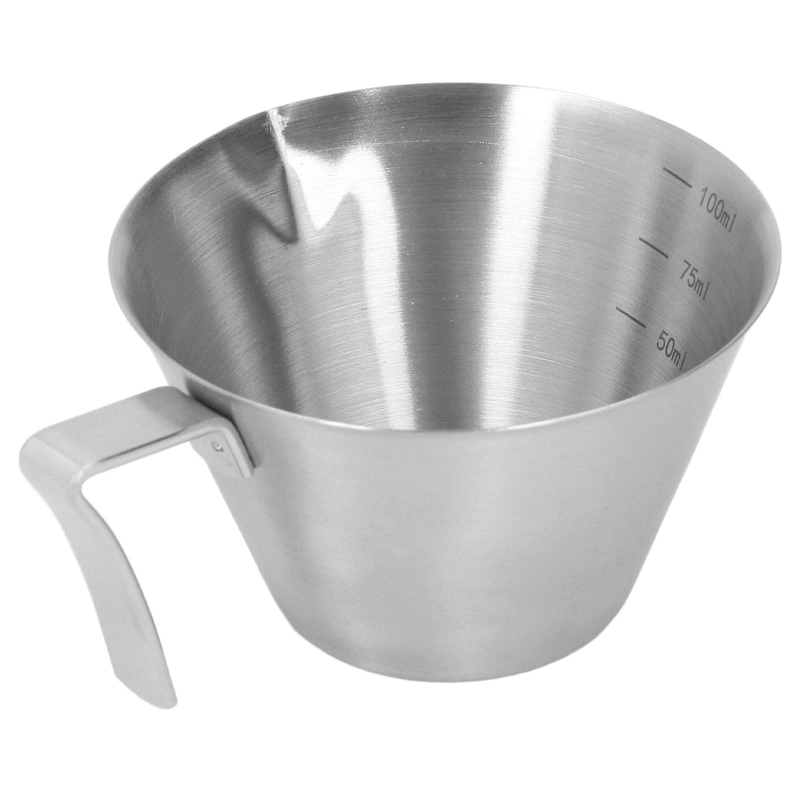 Coffee Measuring Cup Stainless Steel 100 ML Scale Measurer Tool for Milk Tea Drinks L(for 6.5-9kg)