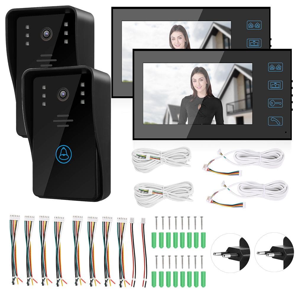 Touch Door Entry System Chime Visual Night Vision Rainproof Intercom Doorbell
