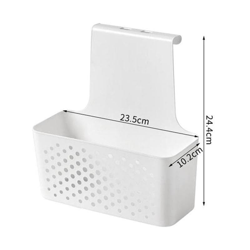1PCS Wall-Mounted Household Trash Can Kitchen Cabinet Door Hanging Basket Kitchen Trash Storage Boxes white